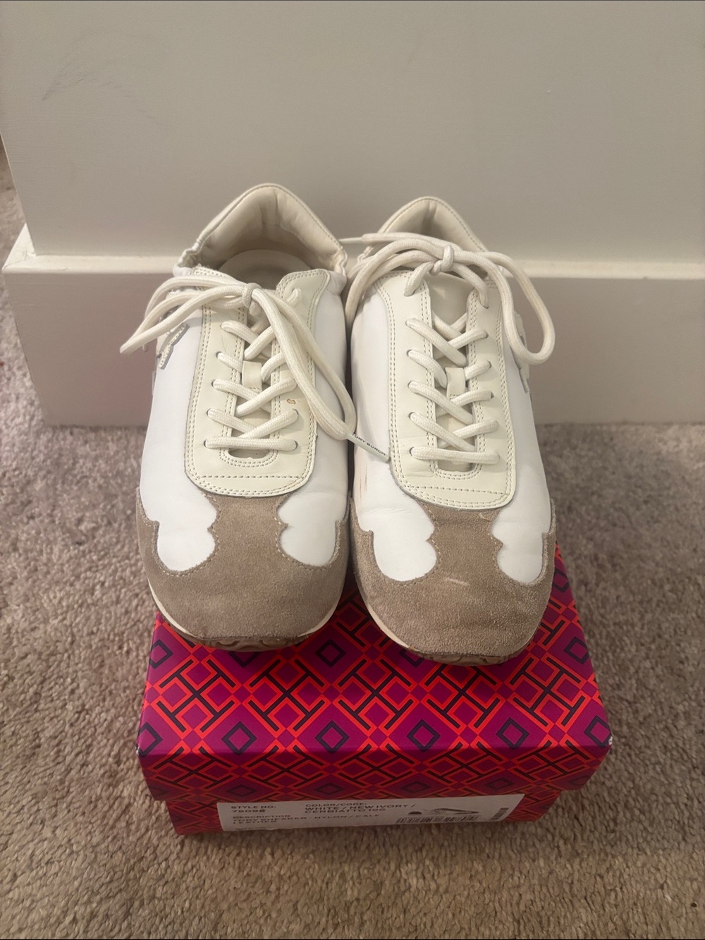 Tory Burch White and Beige Women’s Sneakers